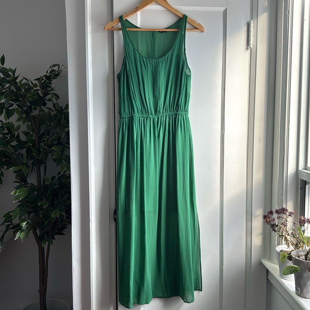 Emerald Green Silk Club Monaco Maxi Dress